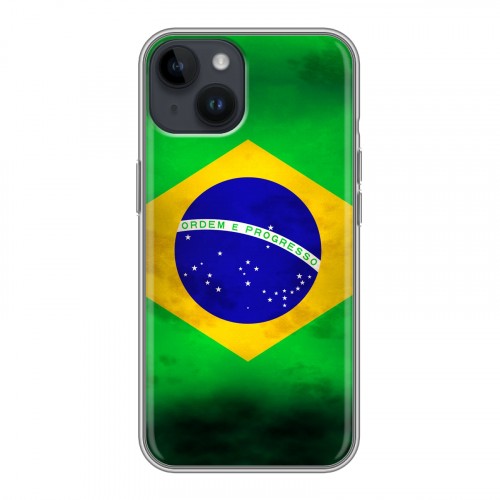 Дизайнерский пластиковый чехол для Iphone 14 Флаг Бразилии