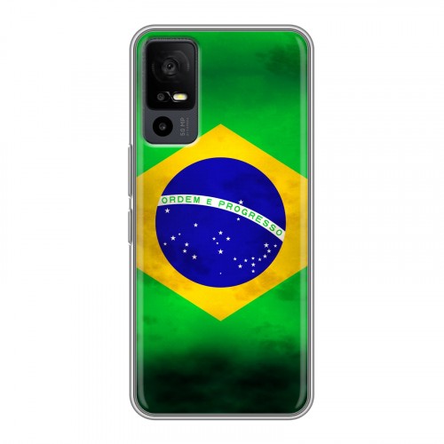 Дизайнерский силиконовый чехол для TCL 40R 5G Флаг Бразилии