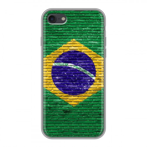 Дизайнерский силиконовый чехол для Iphone 7 Флаг Бразилии