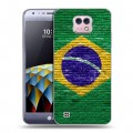 Дизайнерский пластиковый чехол для LG X cam Флаг Бразилии