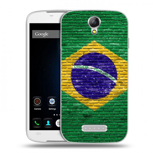 Дизайнерский пластиковый чехол для Doogee X6 Флаг Бразилии