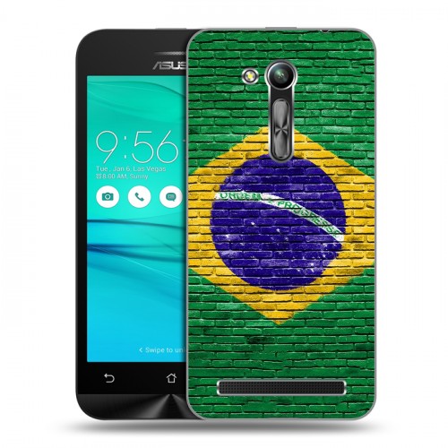Дизайнерский пластиковый чехол для ASUS ZenFone Go 4.5 ZB452KG Флаг Бразилии