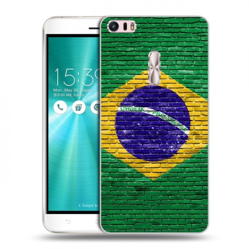 Дизайнерский силиконовый чехол для Asus ZenFone 3 Ultra Флаг Бразилии