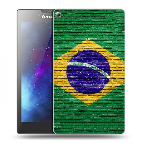 Дизайнерский силиконовый чехол для Lenovo Tab 2 A7-20 Флаг Бразилии