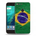 Дизайнерский пластиковый чехол для Google Pixel Флаг Бразилии