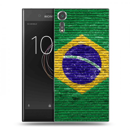 Дизайнерский пластиковый чехол для Sony Xperia XZs Флаг Бразилии