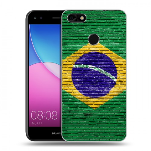 Дизайнерский пластиковый чехол для Huawei Nova Lite (2017) Флаг Бразилии