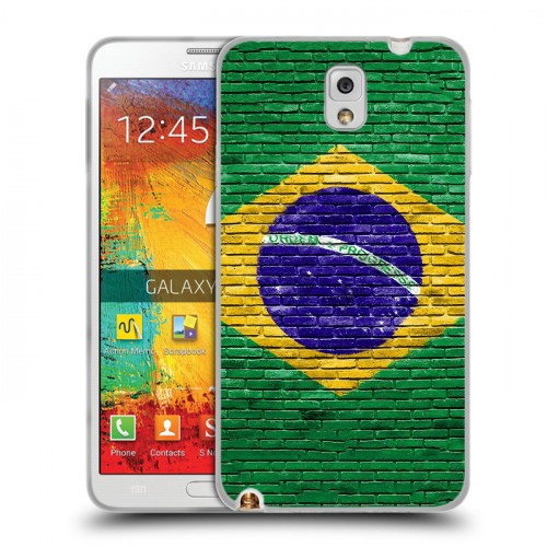 Дизайнерский пластиковый чехол для Samsung Galaxy Note 3 Флаг Бразилии