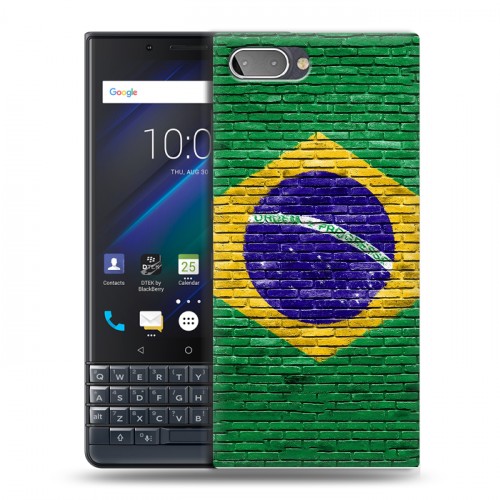Дизайнерский пластиковый чехол для BlackBerry KEY2 LE Флаг Бразилии