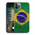 Дизайнерский пластиковый чехол для Iphone 11 Pro Флаг Бразилии