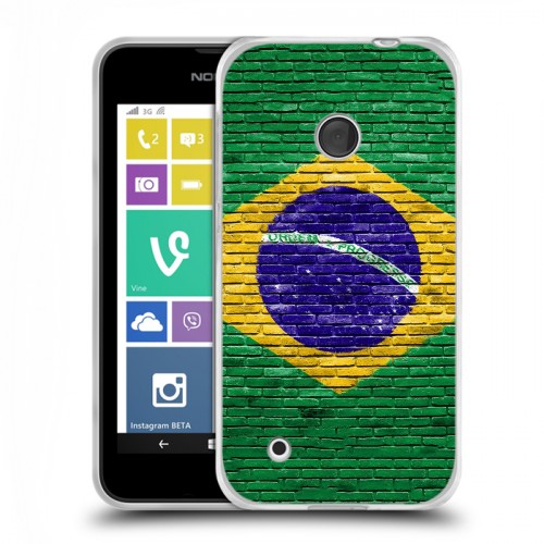 Дизайнерский пластиковый чехол для Nokia Lumia 530 Флаг Бразилии