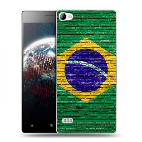 Дизайнерский силиконовый чехол для Lenovo Vibe X2 Флаг Бразилии