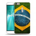 Дизайнерский силиконовый чехол для Asus ZenFone 3 Ultra Флаг Бразилии