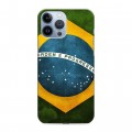 Дизайнерский силиконовый чехол для Iphone 13 Pro Max Флаг Бразилии