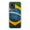 Дизайнерский пластиковый чехол для Realme C30 Флаг Бразилии