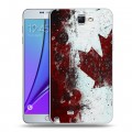 Дизайнерский пластиковый чехол для Samsung Galaxy Note 2 Флаг Канады