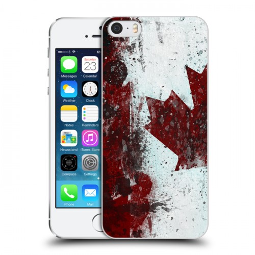 Дизайнерский пластиковый чехол для Iphone 5s Флаг Канады