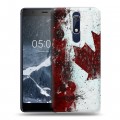 Дизайнерский пластиковый чехол для Nokia 5.1 Флаг Канады