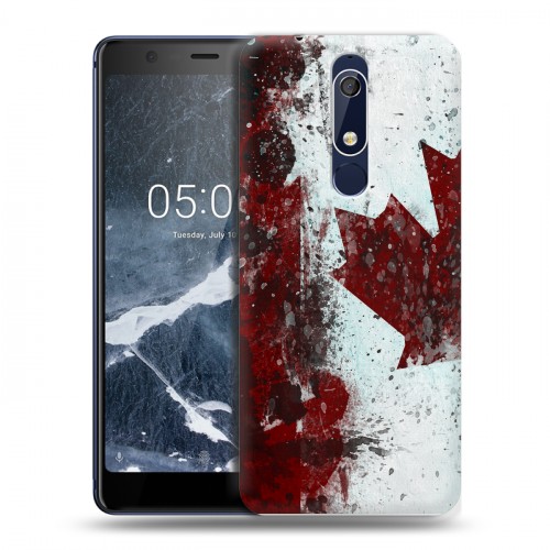 Дизайнерский пластиковый чехол для Nokia 5.1 Флаг Канады