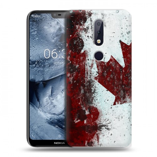 Дизайнерский пластиковый чехол для Nokia 6.1 Plus Флаг Канады