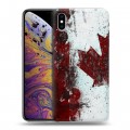 Дизайнерский силиконовый чехол для Iphone Xs Max Флаг Канады
