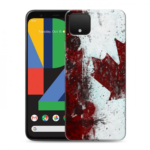 Дизайнерский пластиковый чехол для Google Pixel 4 Флаг Канады