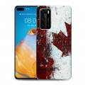 Дизайнерский пластиковый чехол для Huawei P40 Флаг Канады