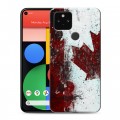 Дизайнерский пластиковый чехол для Google Pixel 5 Флаг Канады