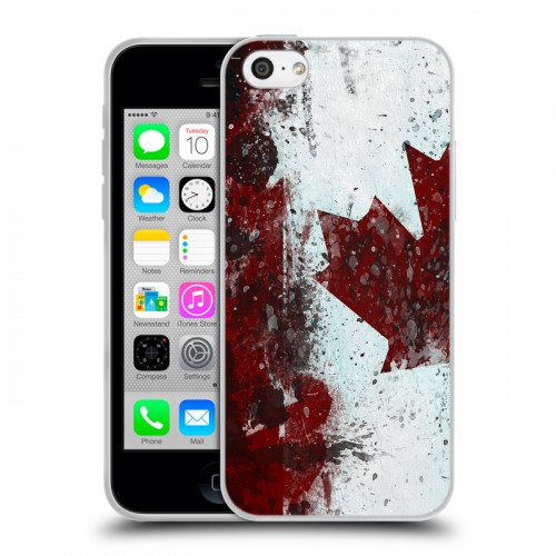 Дизайнерский пластиковый чехол для Iphone 5c Флаг Канады
