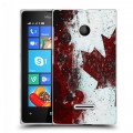 Дизайнерский пластиковый чехол для Microsoft Lumia 435 Флаг Канады