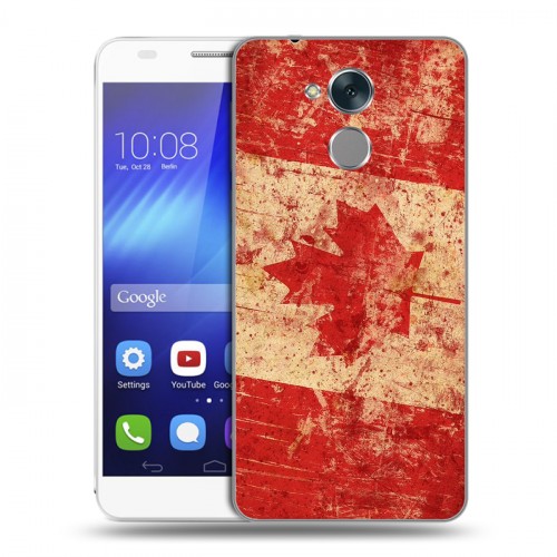 Дизайнерский пластиковый чехол для Huawei Honor 6C Флаг Канады