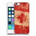 Дизайнерский пластиковый чехол для Iphone 5s Флаг Канады