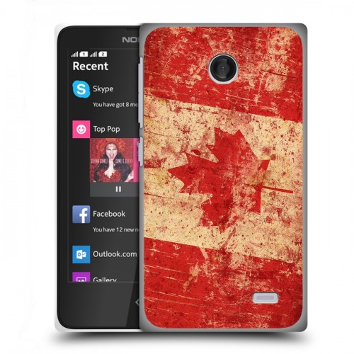 Дизайнерский пластиковый чехол для Nokia X Флаг Канады
