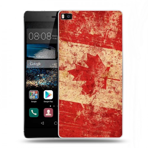 Дизайнерский пластиковый чехол для Huawei P8 Флаг Канады