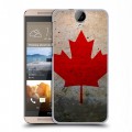 Дизайнерский пластиковый чехол для HTC One E9+ Флаг Канады