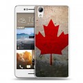 Дизайнерский пластиковый чехол для HTC Desire 728 Флаг Канады