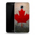 Дизайнерский пластиковый чехол для Samsung Galaxy C7 Флаг Канады