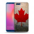 Дизайнерский пластиковый чехол для Huawei Honor View 10 Флаг Канады