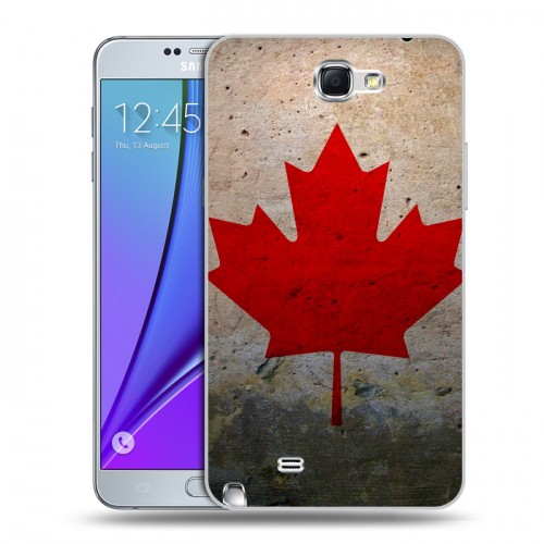 Дизайнерский пластиковый чехол для Samsung Galaxy Note 2 Флаг Канады