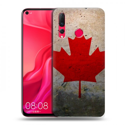 Дизайнерский пластиковый чехол для Huawei Nova 4 Флаг Канады