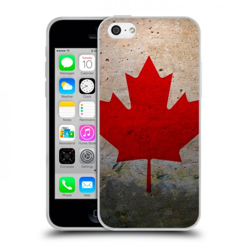 Дизайнерский пластиковый чехол для Iphone 5c Флаг Канады