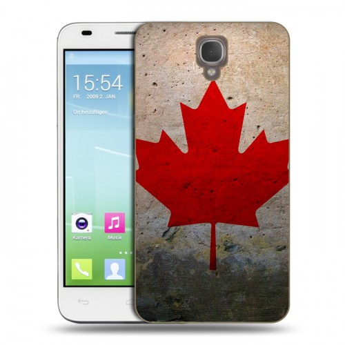 Дизайнерский пластиковый чехол для Alcatel One Touch Idol 2 S Флаг Канады