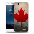 Дизайнерский силиконовый чехол для Huawei Ascend G7 Флаг Канады
