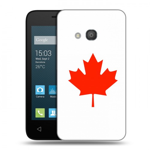 Дизайнерский пластиковый чехол для Alcatel One Touch Pixi 4 (4) Флаг Канады