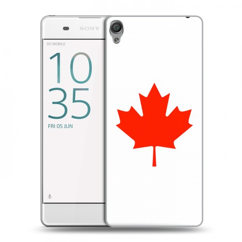 Дизайнерский пластиковый чехол для Sony Xperia XA Флаг Канады