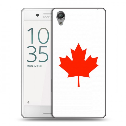 Дизайнерский пластиковый чехол для Sony Xperia X Performance Флаг Канады