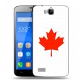Дизайнерский пластиковый чехол для Huawei Honor 3C Lite Флаг Канады