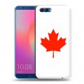 Дизайнерский пластиковый чехол для Huawei Honor View 10 Флаг Канады