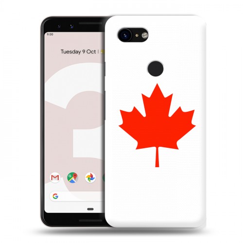Дизайнерский пластиковый чехол для Google Pixel 3 Флаг Канады