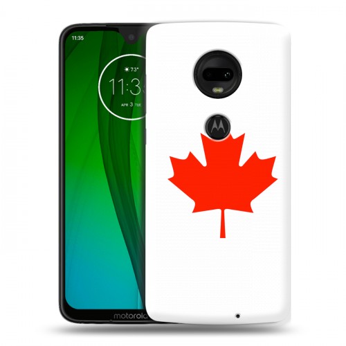 Дизайнерский силиконовый чехол для Motorola Moto G7 Флаг Канады